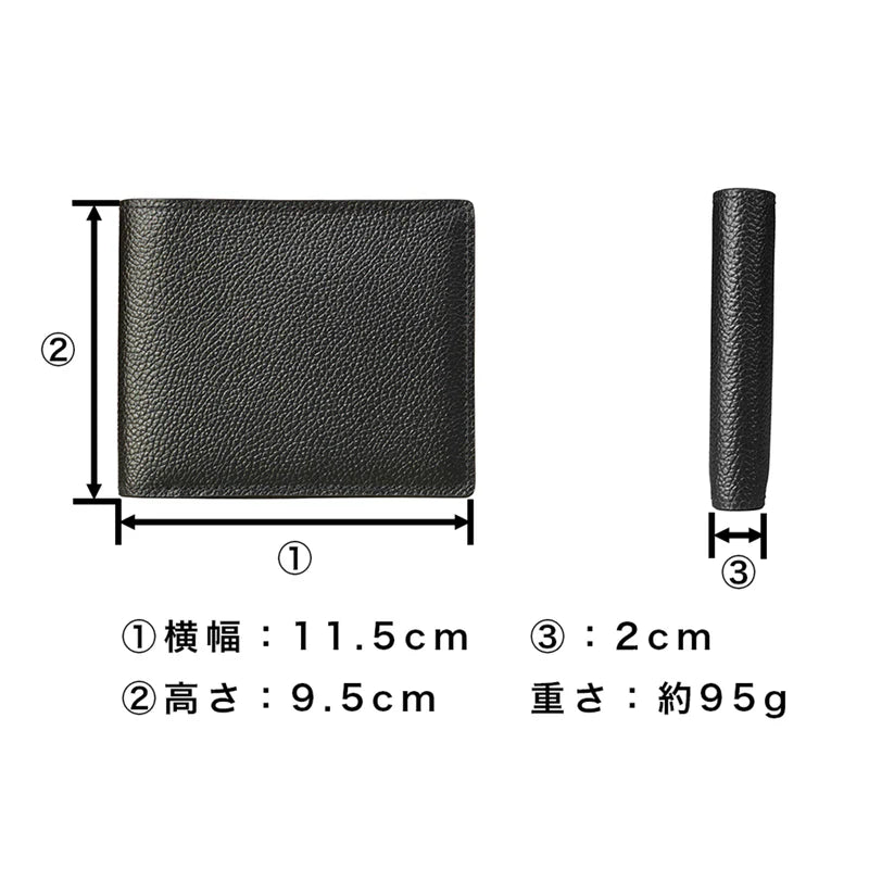 ピュアシュリンクレザー ビルウォレット ブラック(10%OFF)