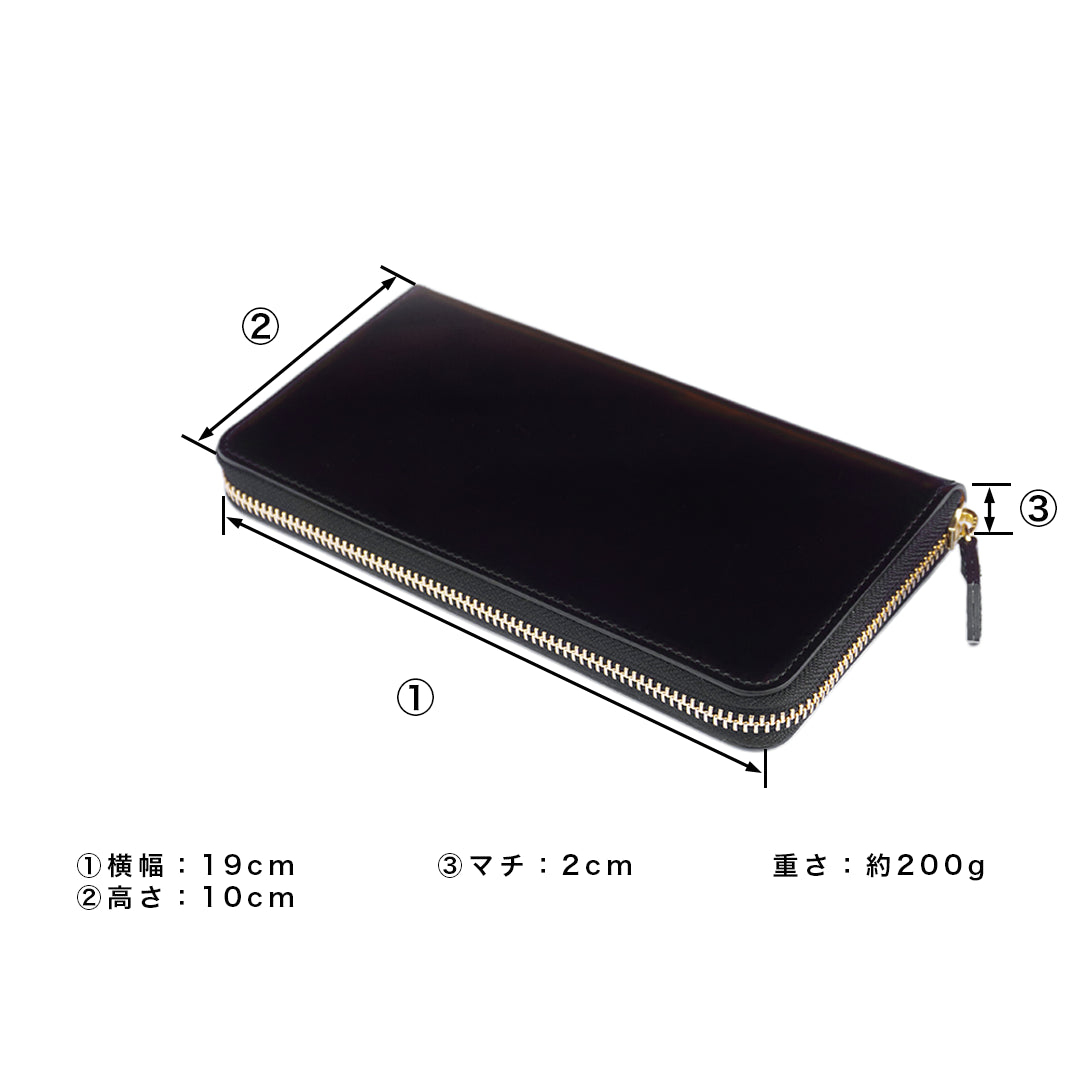 コードバン ラウンドウォレット ブラック(新古品)