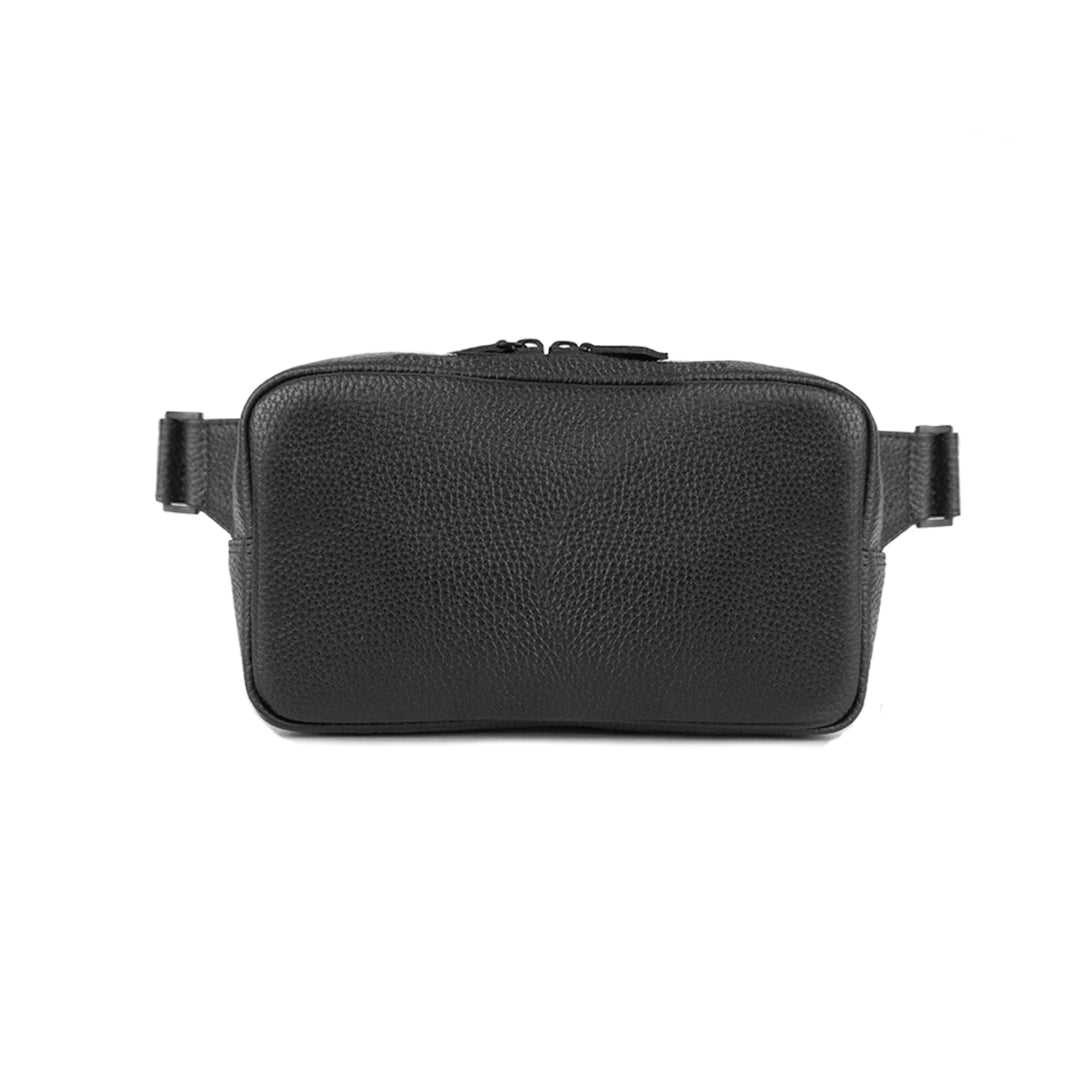 未使用/HushTug ハッシュタグ　カーブドボディバッグ　ブラック　姫路レザー ボディバッグ ブラック（10%OFF）