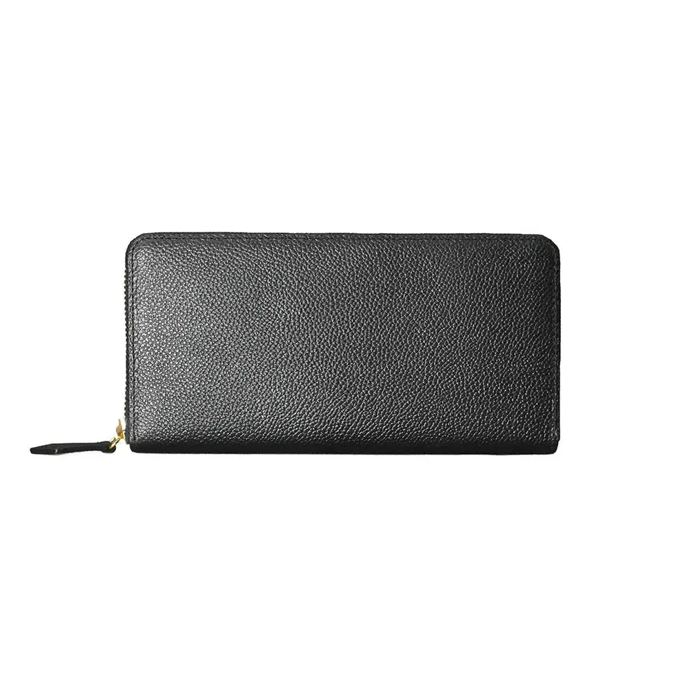 ピュアシュリンクレザー ラウンドジップウォレット ブラック(20%OFF)