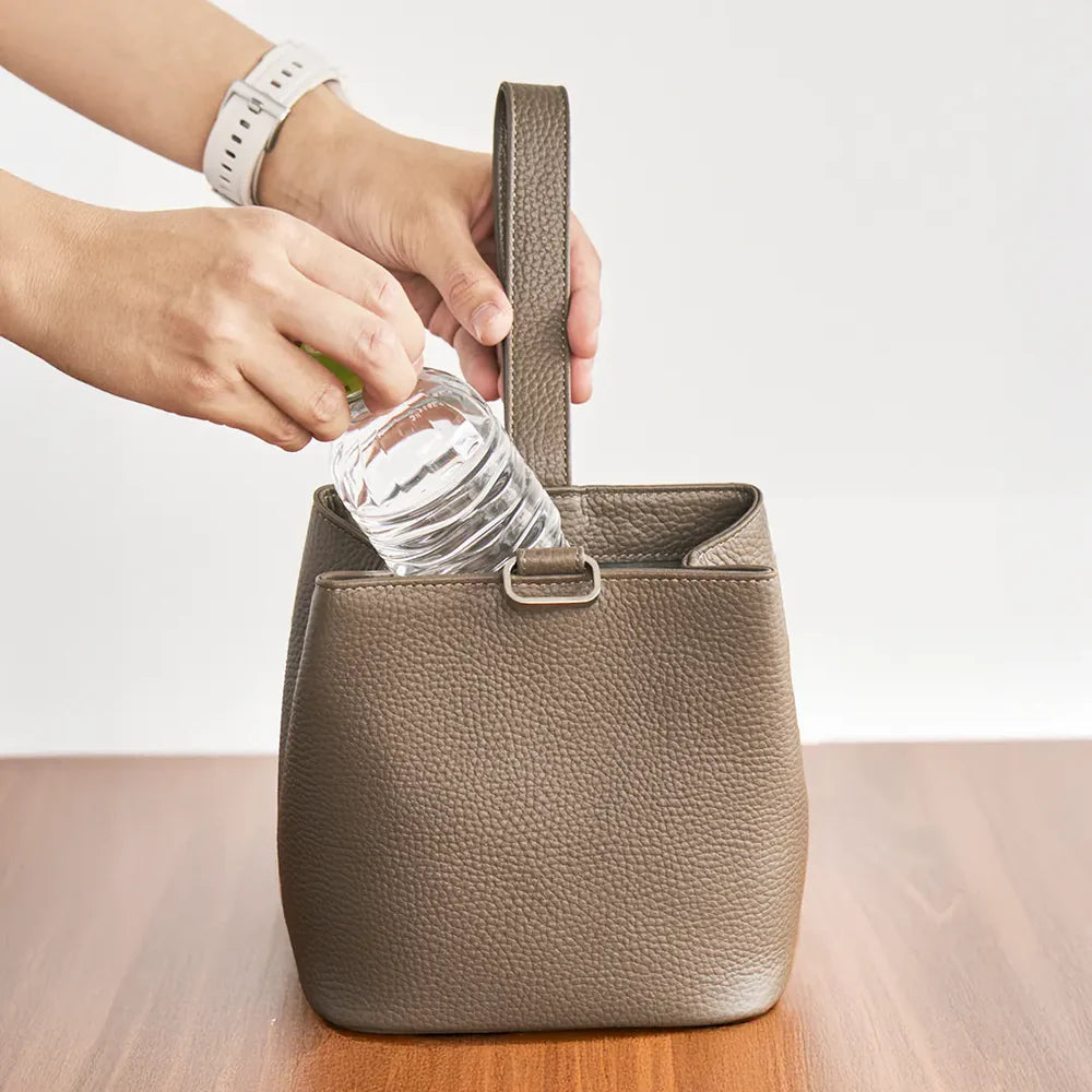 巾着レザーバッグ トープ(20%OFF)