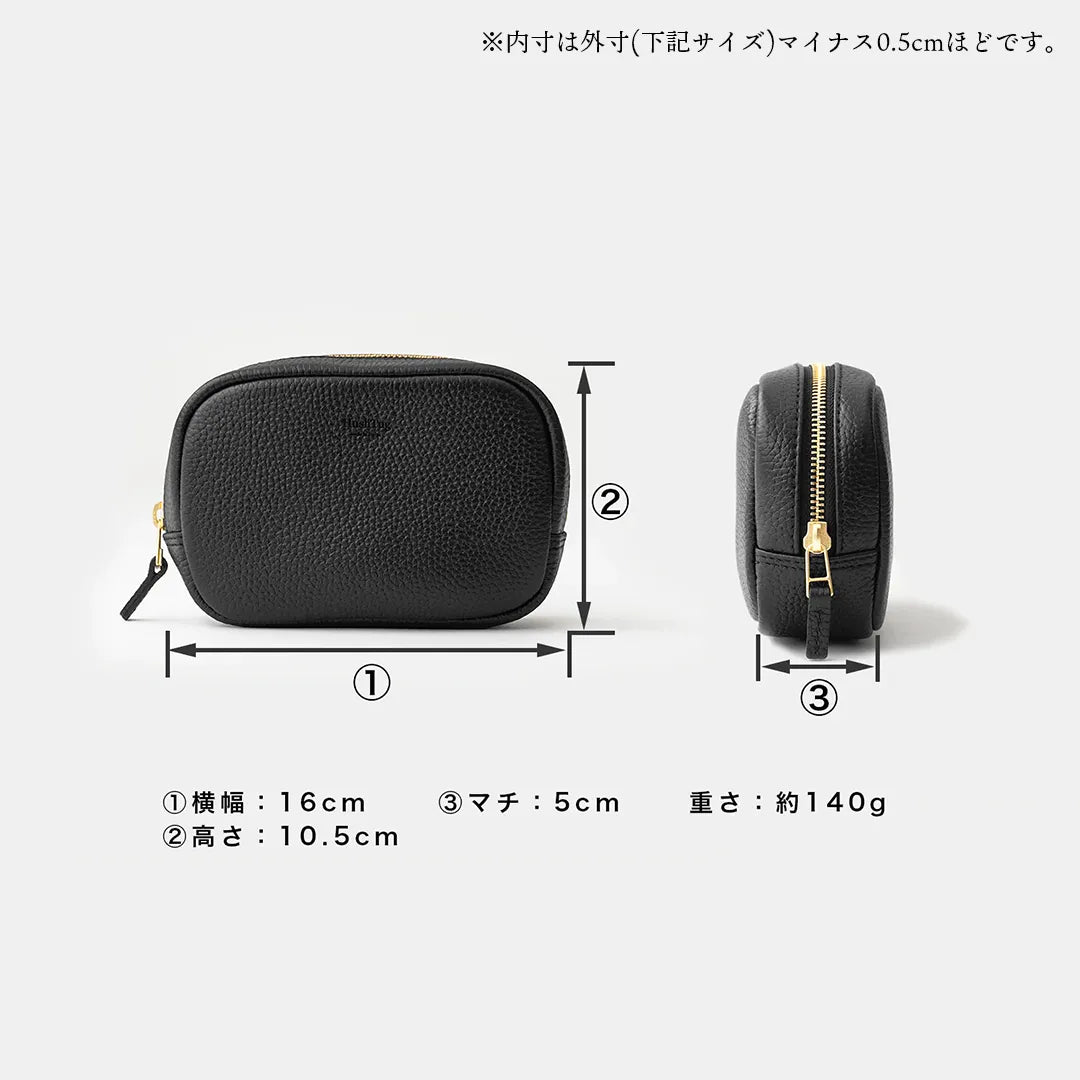 スクエアポーチ ブラック(10%OFF)