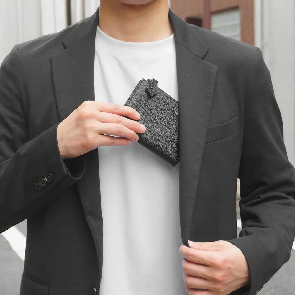 ピュアシュリンクレザー Lジップウォレット ブラック（30%OFF）