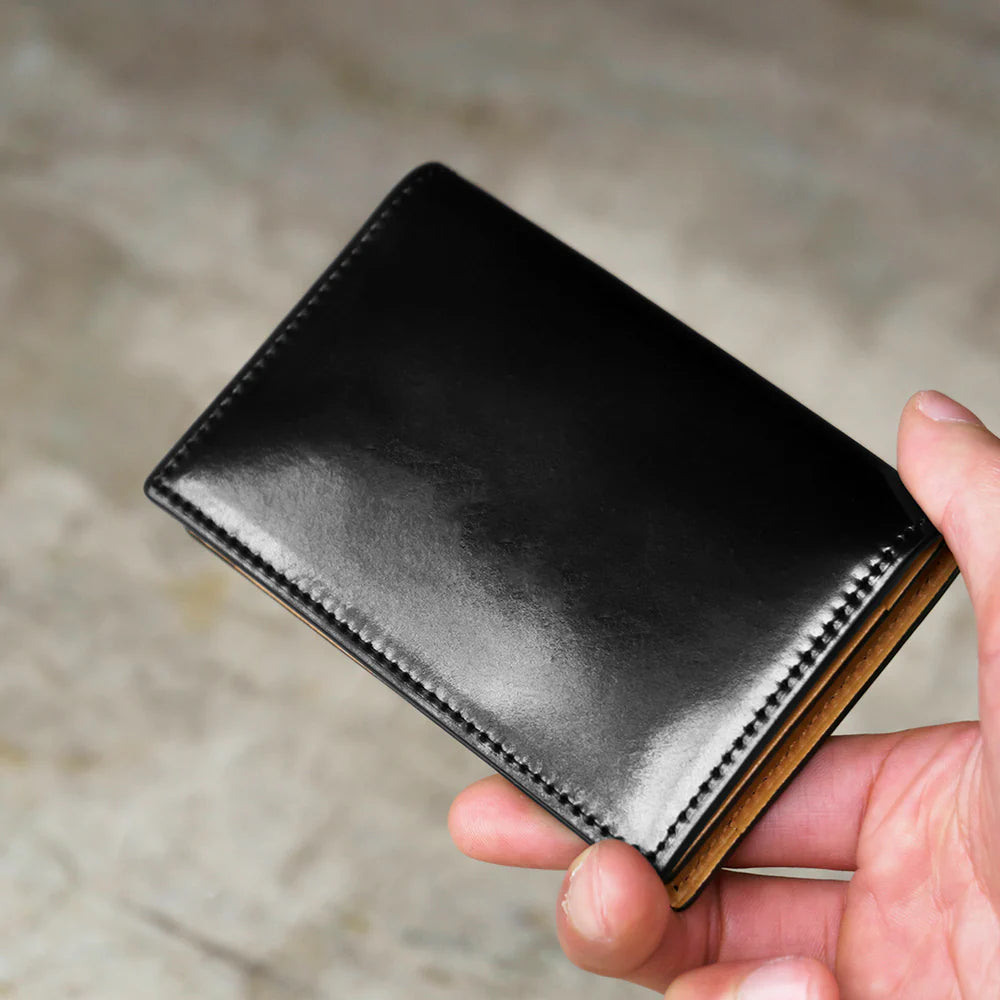 Hushtugハッシュタグ　コードバンカードケース 　ブラック シェルコードバン カードケース ブラック（20%OFF）