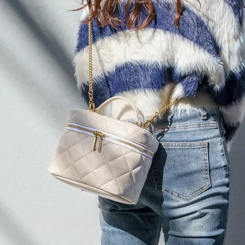 キルティングバッグ ピンクベージュ（B級品）