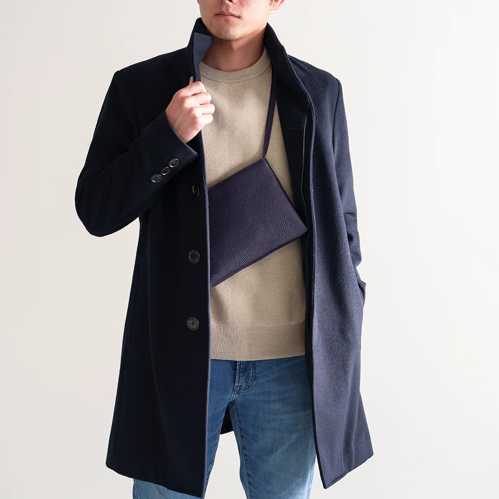 レザーサコッシュ ネイビー（30％OFF）